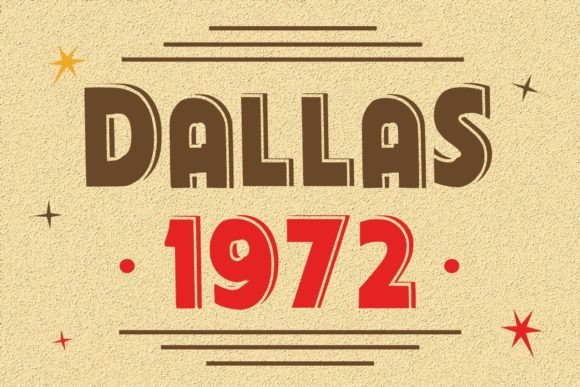 Dallas 1972: A Vintage All-Caps Display Font for Handmade Brands
