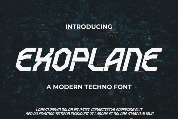Exoplane Font: A Bold, Modern Display Typeface for Small Businesses