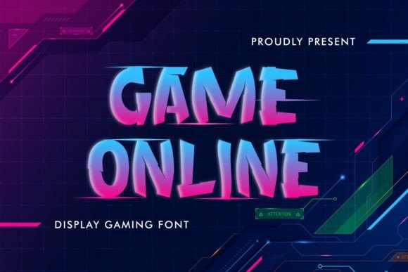 Game Online Font: A Playful Display Typeface for Handmade Brands