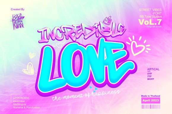 Incredible Love: A Graffiti Display Font That Feels Like Handmade Magic