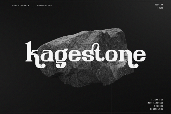 Kagestone: A Display Font for Editorial Elegance