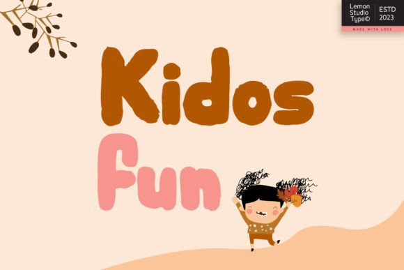 Kidosfun: A Playful Display Font for Kid-Friendly Branding