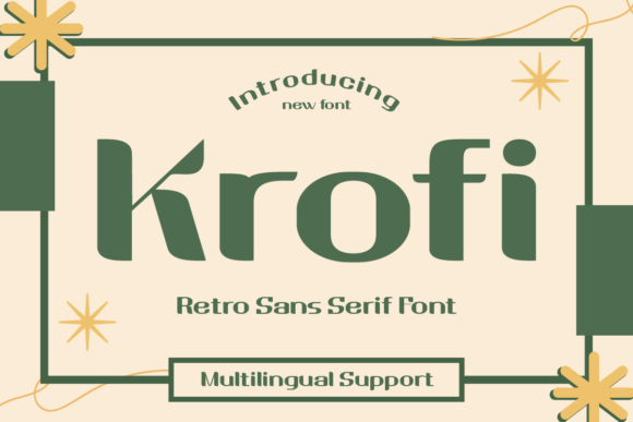 Krofi: A Bold, Retro Display Font for Small Business Branding