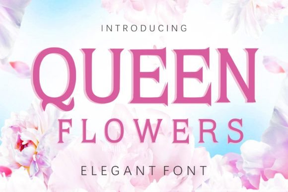 Queen Flowers Display Font for Modern Web Design