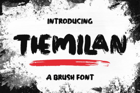 Themilan: A Brush-Textured Display Font for Handmade Brands