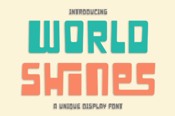 World Shines Display Font for Handmade Creators
